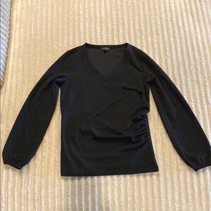 Elegant Black V-Neck Women's Top